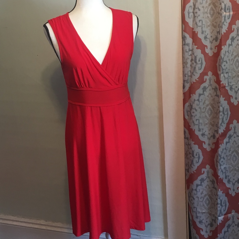 Leona Edmiston sleeveless red dress